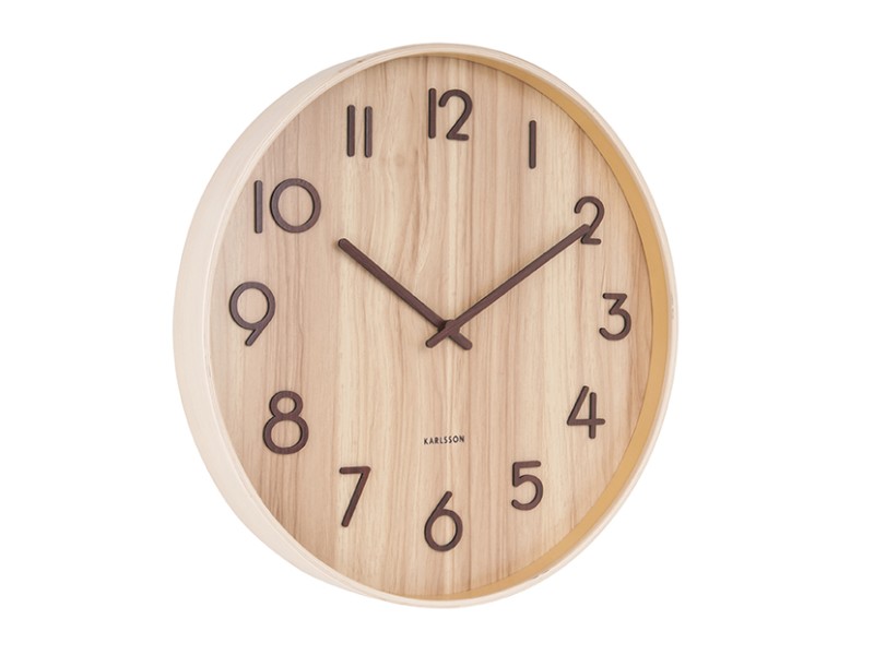 Present Time Wall Clock Pure Large - KA5810WD Light Wood