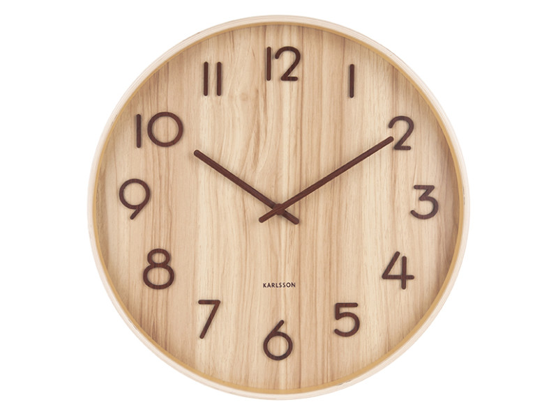 Present Time Wall Clock Pure Large - KA5810WD Light Wood