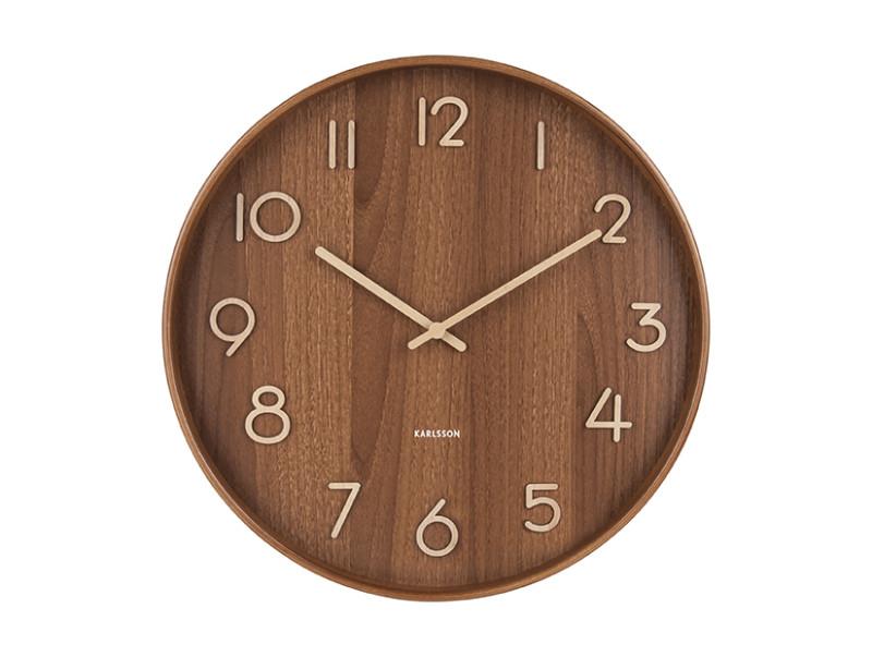 Present Time Wall Clock Pure Medium - KA5809DW Dark Wood