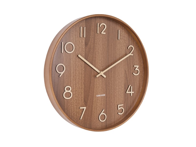 present time Wall Clock Pure Medium - KA5809DW Dark wood