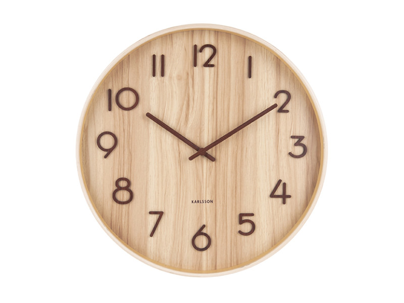 Present Time Wall Clock Pure Medium - KA5809WD Light Wood