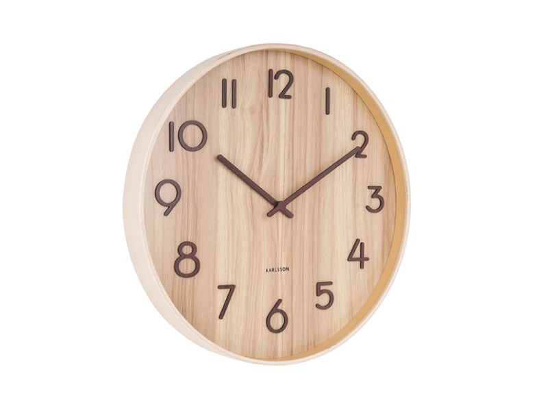 present time Wall Clock Pure Medium - KA5809WD Light wood