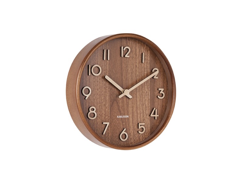 present time Wall Clock Pure Small - KA5808DW Dark wood