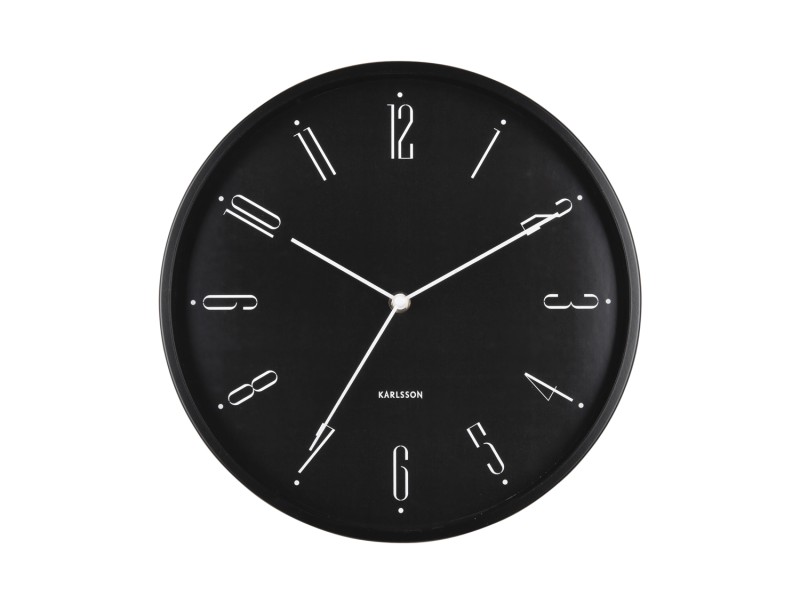 Present Time Wall Clock Regal Numbers - KA5988BK Black