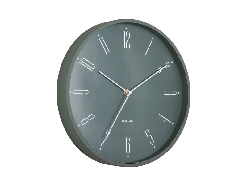 Present Time Wall Clock Regal Numbers - KA5988GR Jungle Green