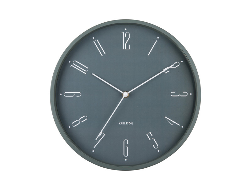 Present Time Wall Clock Regal Numbers - KA5988GR Jungle Green