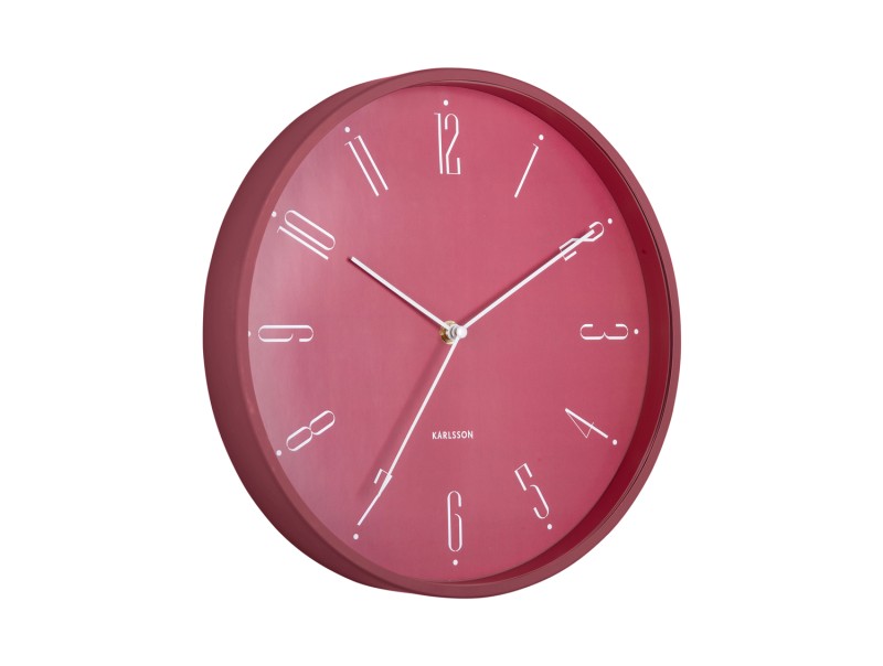 Present Time Wall Clock Regal Numbers - KA5988RD Blush Red