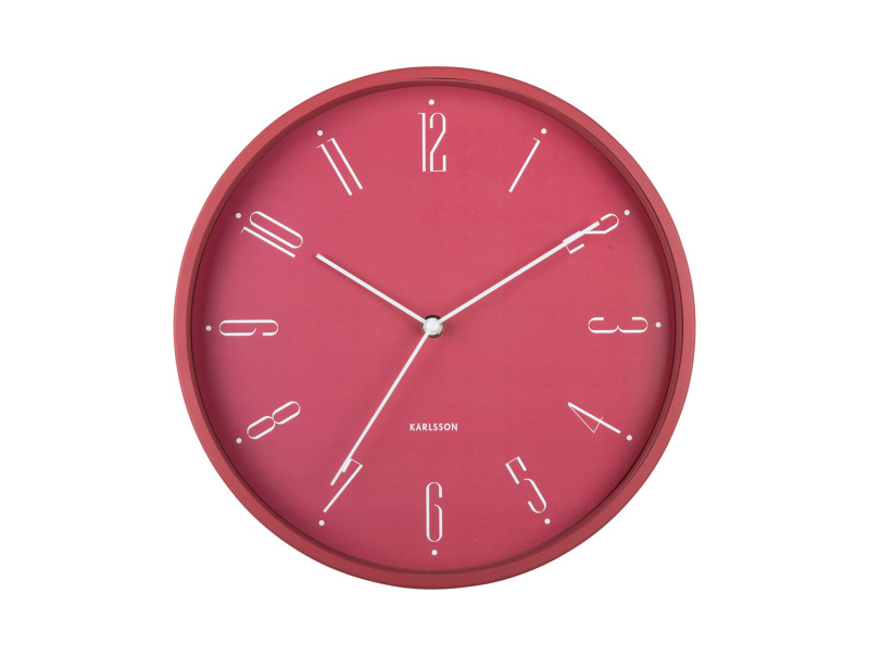 Present Time Wall Clock Regal Numbers - KA5988RD Blush Red