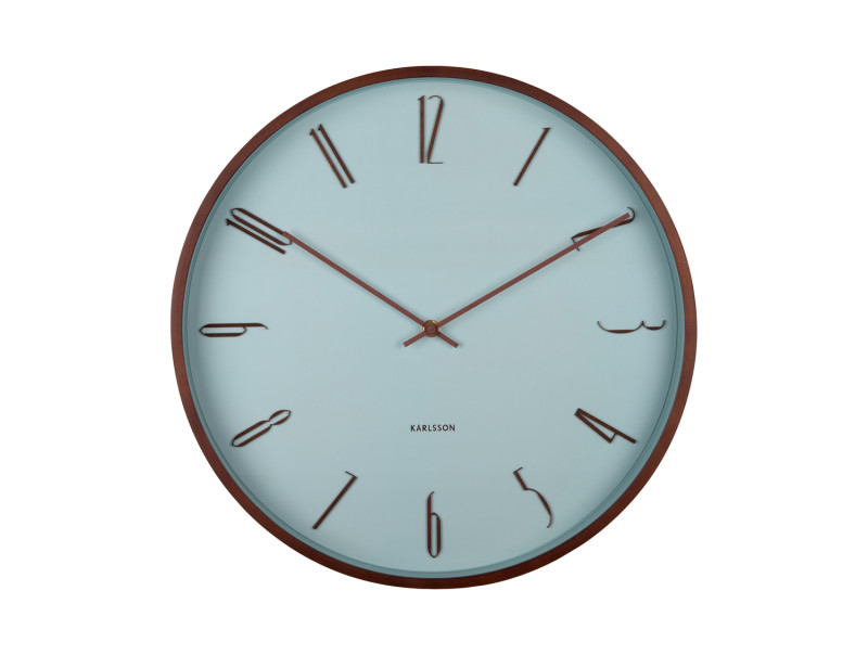 Present Time Wall Clock Scandia - KA6014BL Misty Blue