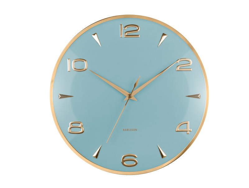 Present Time Wall Clock Sienna Glow - KA6017BL Misty Blue