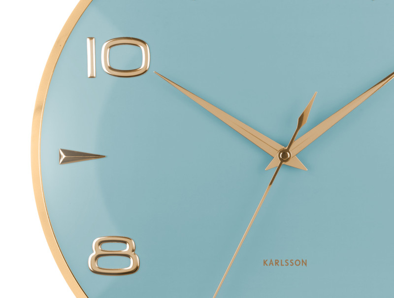 Present Time Wall Clock Sienna Glow - KA6017BL Misty Blue