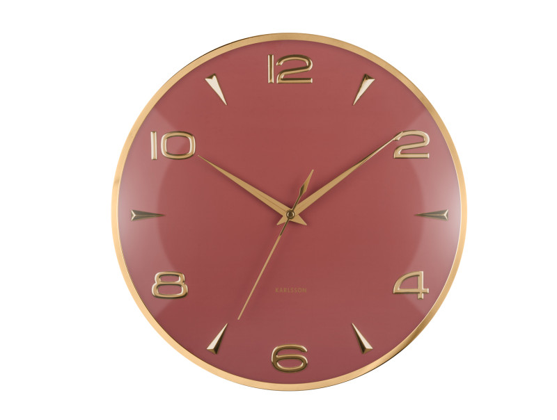 Present Time Wall Clock Sienna Glow - KA6017RD Red Ochre