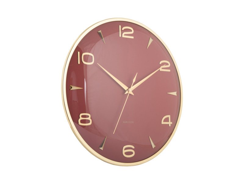 Present Time Wall Clock Sienna Glow - KA6017RD Red Ochre