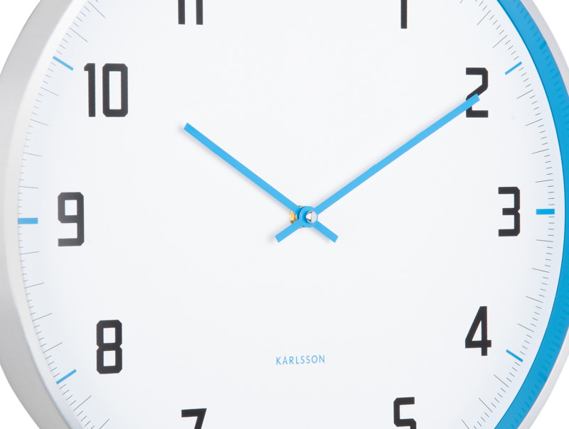 Present Time Wall Clock Sporty - KA5969BB Bright Blue
