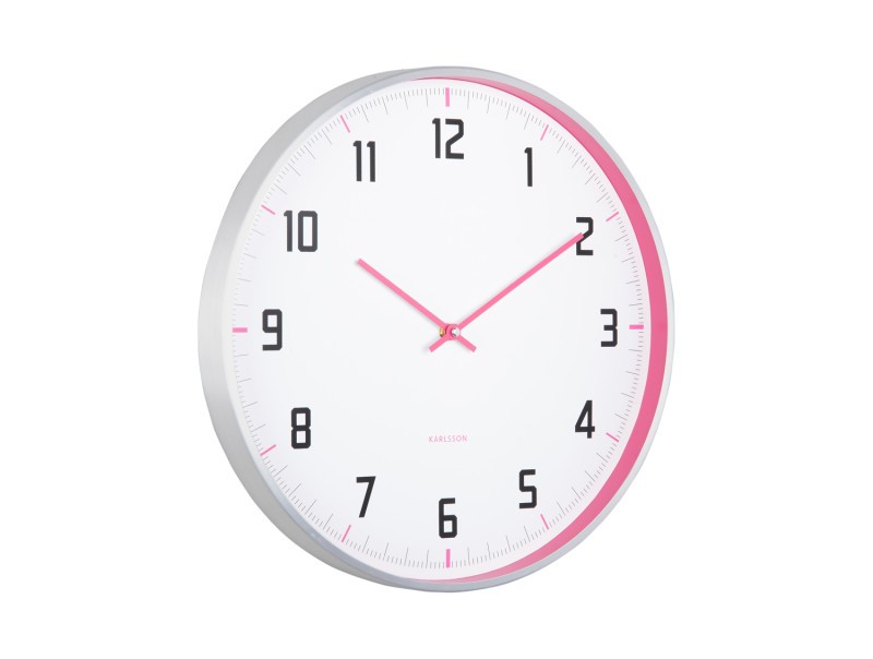 Present Time Wall Clock Sporty - KA5969BP Bright Pink