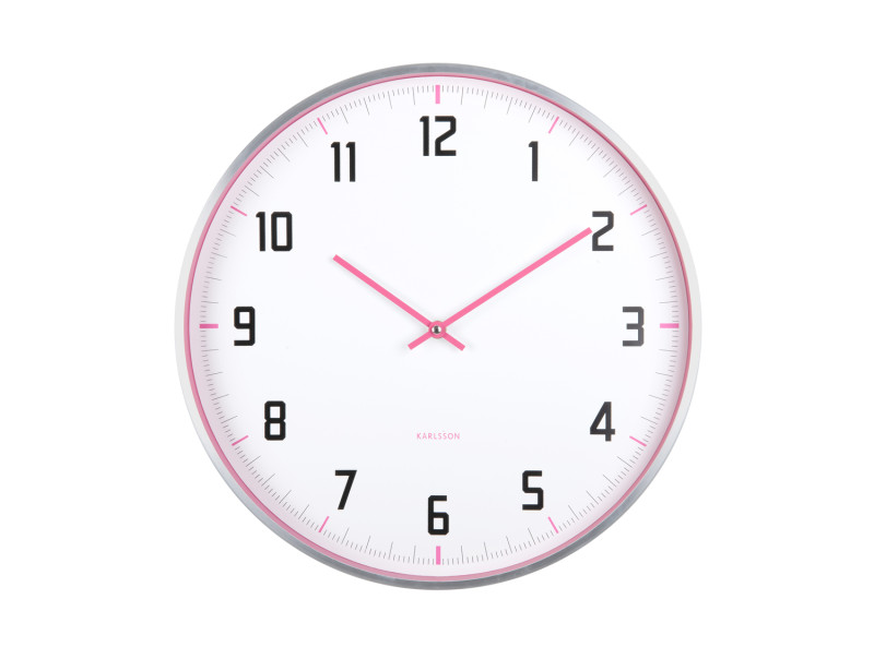 Present Time Wall Clock Sporty - KA5969BP Bright Pink