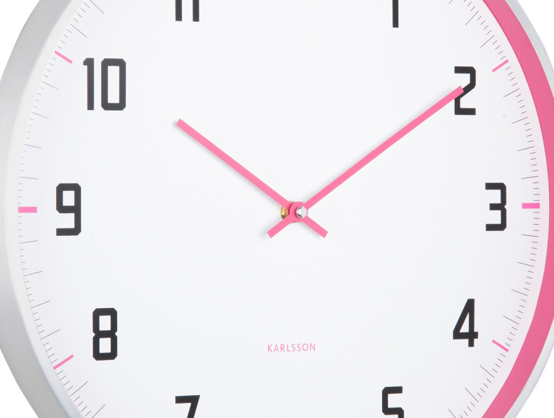 Present Time Wall Clock Sporty - KA5969BP Bright Pink