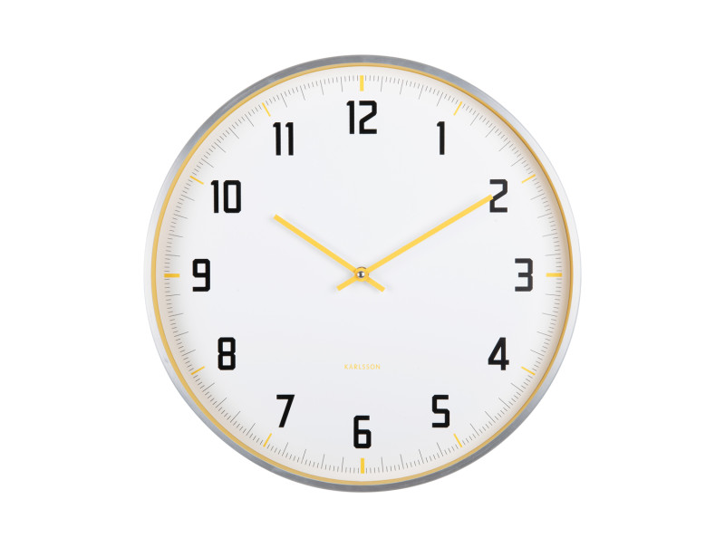 Present Time Wall Clock Sporty - KA5969BY Bright Yellow