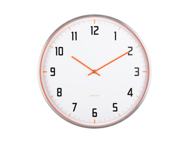 Present Time Wall Clock Sporty - KA5969OR Bright Orange