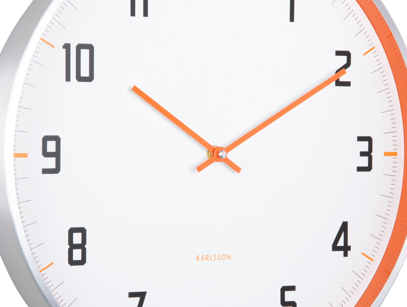 Present Time Wall Clock Sporty - KA5969OR Bright Orange