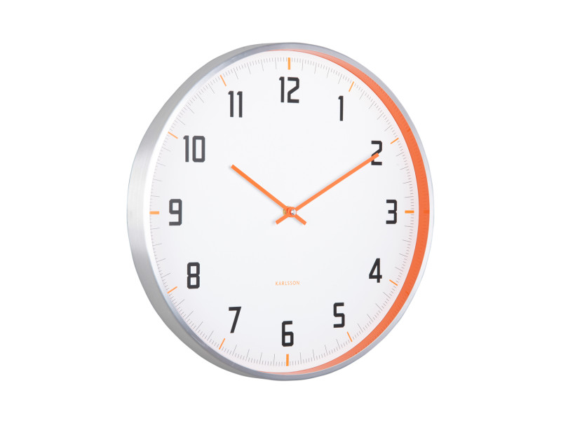 present time Wall Clock Sporty - KA5969OR Bright orange