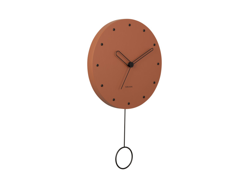 Present Time Wall Clock Studs Pendulum - KA5893OR Burned Orange
