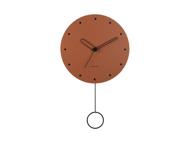 present time Wall Clock Studs Pendulum - KA5893OR Burned orange