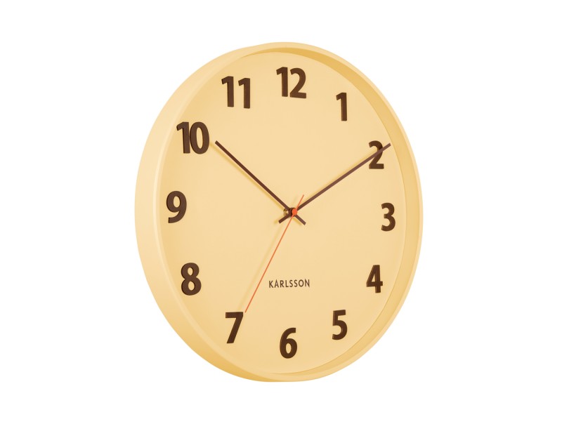 present time Wall Clock Summertime - KA5920LY Soft yellow