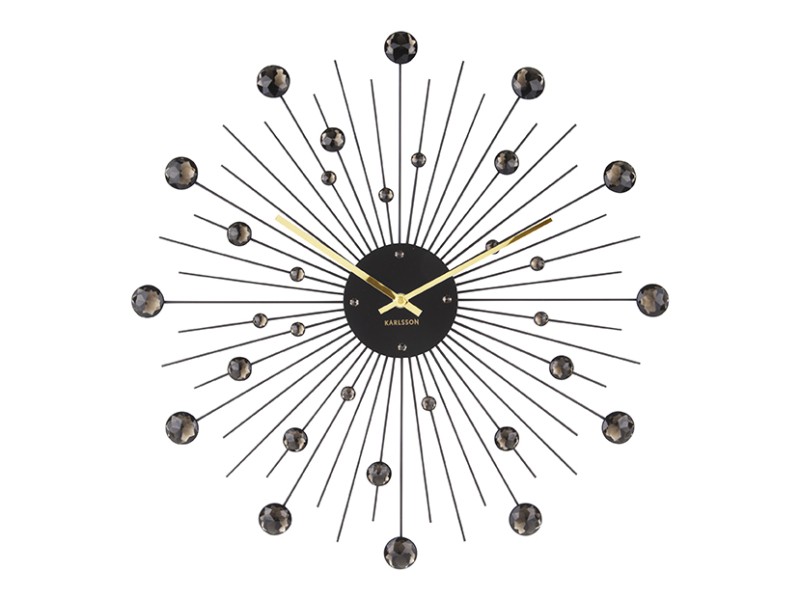 present time Wall Clock Sunburst Large - KA4859BK Black