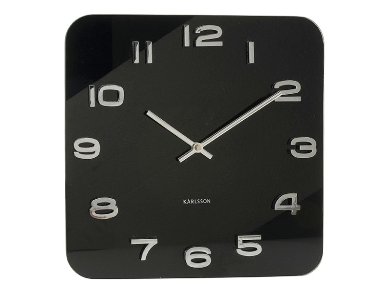 present time Wall Clock Vintage Squared - KA4398 Black