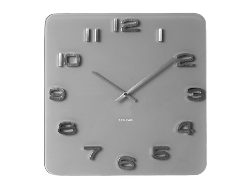 present time Wall Clock Vintage Squared - KA5488GY Grey
