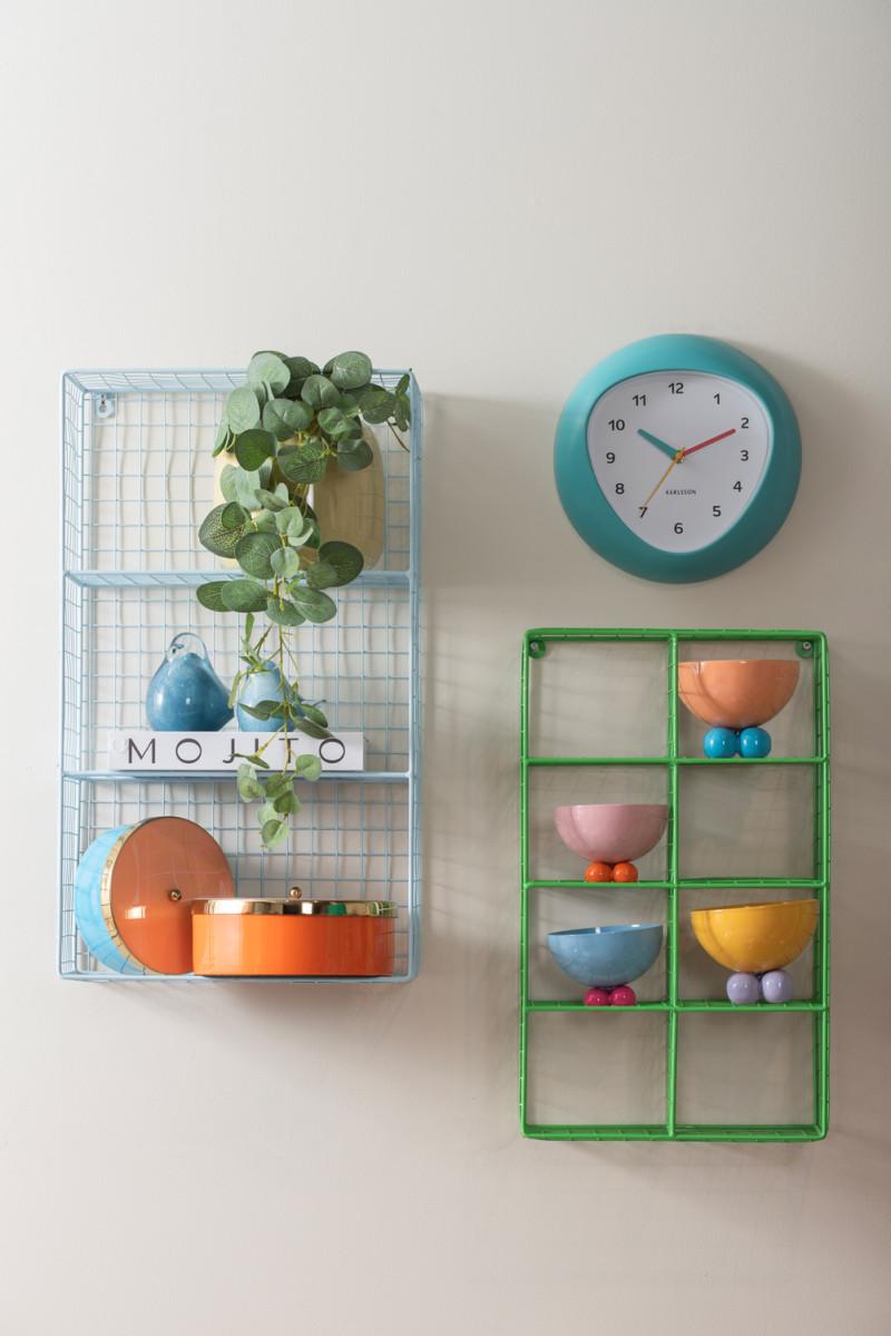 Present Time Wall Rack Reja Compartments - PT4260BG Bright Green