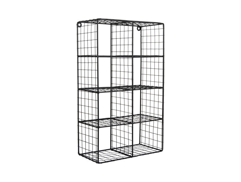 Present Time Wall Rack Reja Compartments - PT4260BK Black