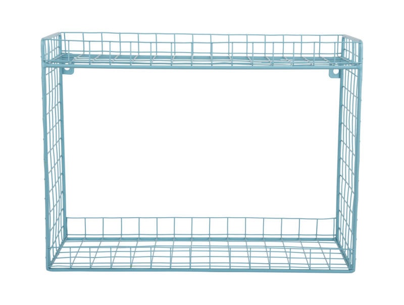 present time Wall Rack Reja Double Layer - PT4257BL Turquoise blue