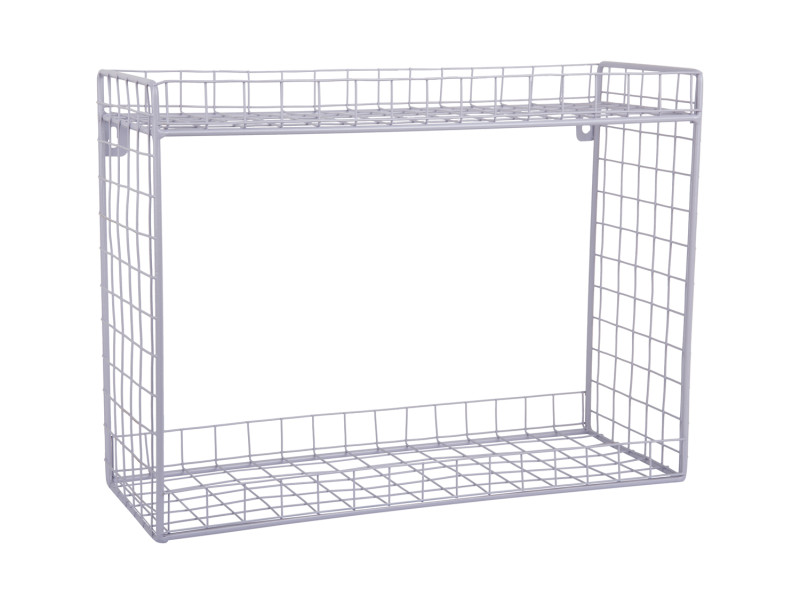 Present Time Wall Rack Reja Double Layer - PT4257PU Soft Purple