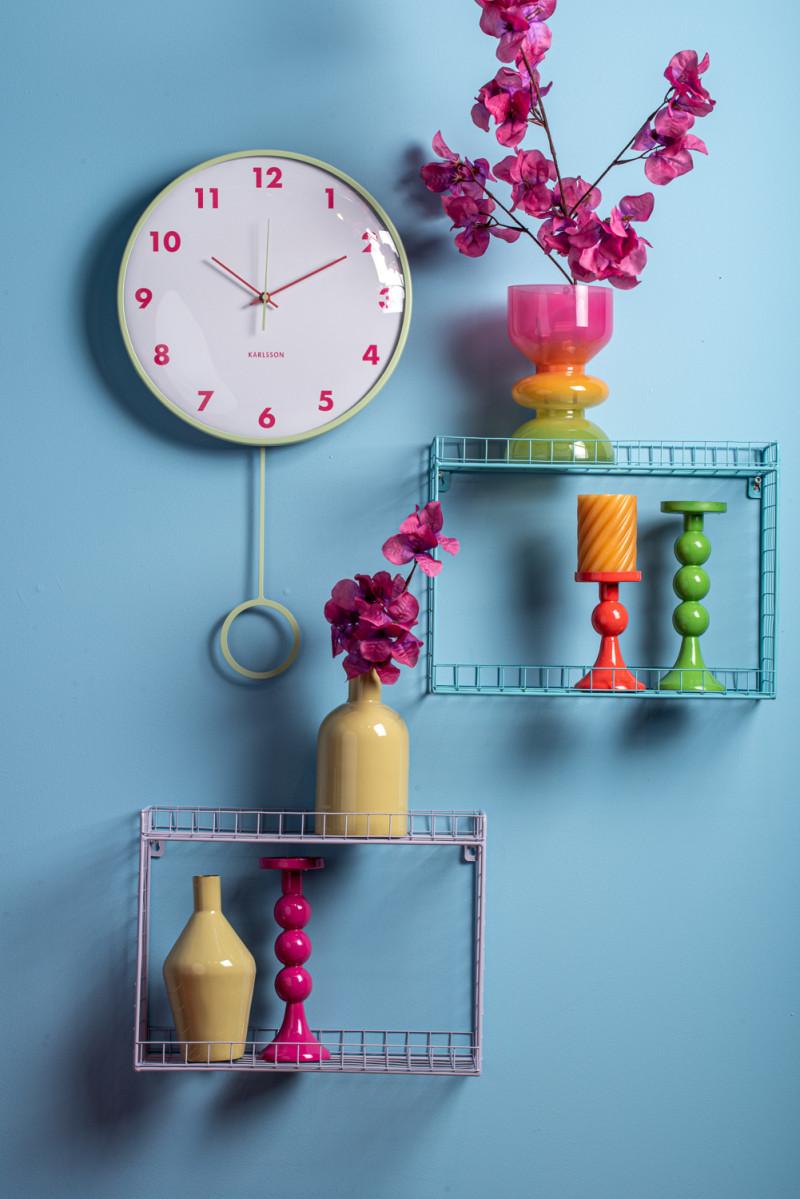 Present Time Wall Rack Reja Double Layer - PT4257PU Soft Purple