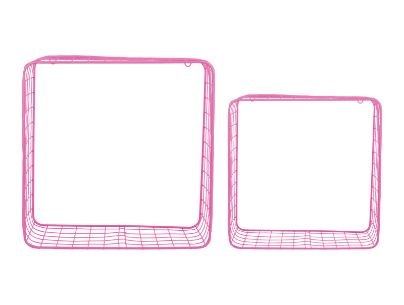 Present Time Wall Rack Set Reja - PT4258BP Bright Pink