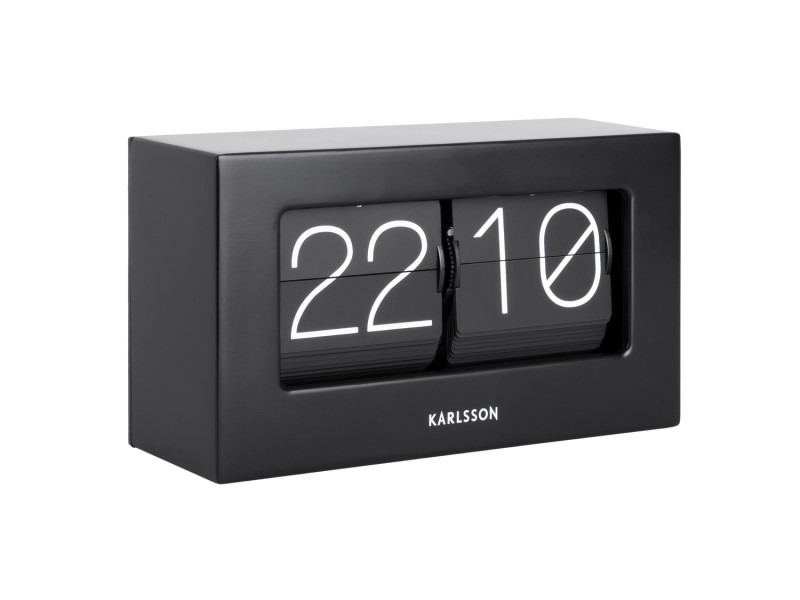 Present Time Wall/Table Clock Boxed Flip - KA5620BK Black