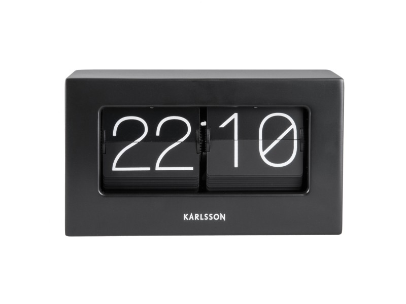 present time Wall/Table Clock Boxed Flip - KA5620BK Black