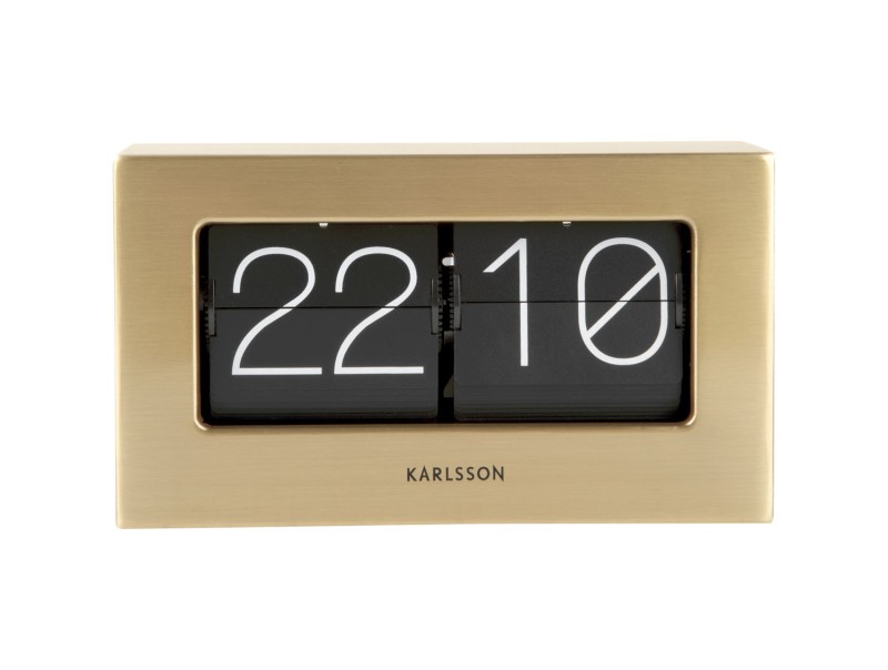 present time Wall/Table Clock Boxed Flip - KA5620GD Gold plated