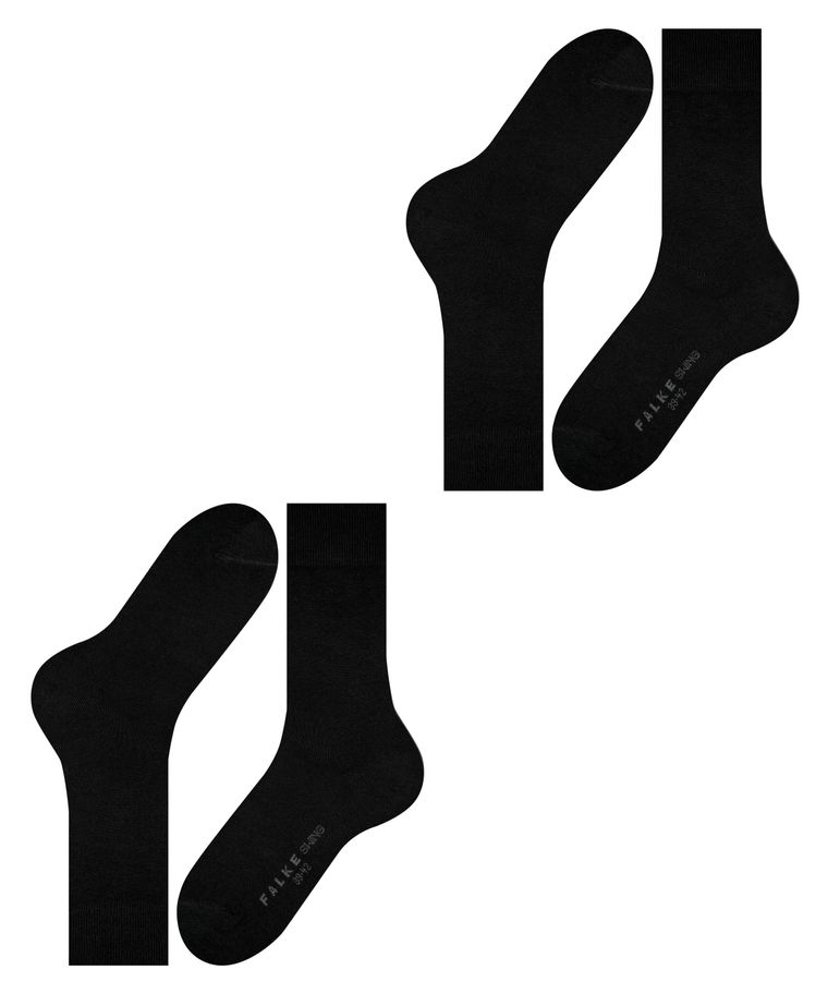 Profuomo 2-Pack Falke Zwarte Swing Sokken