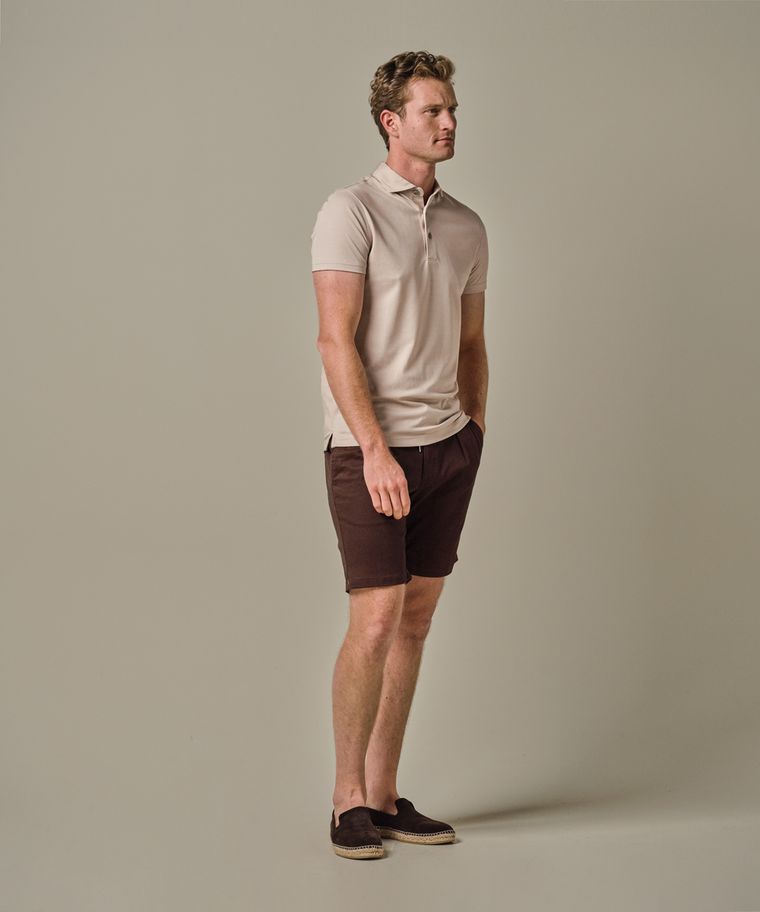 profuomo Beige formal tech polo