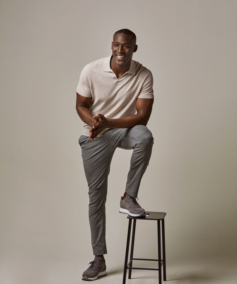 profuomo Beige katoen-linnen polo