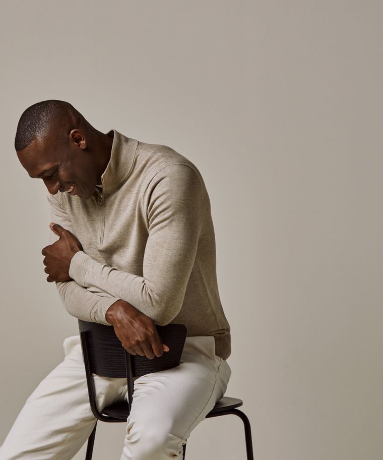 Profuomo Beige Luxury Basic Half Zip