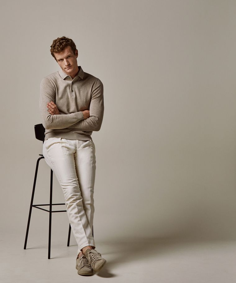 profuomo Beige luxury basic one piece polo