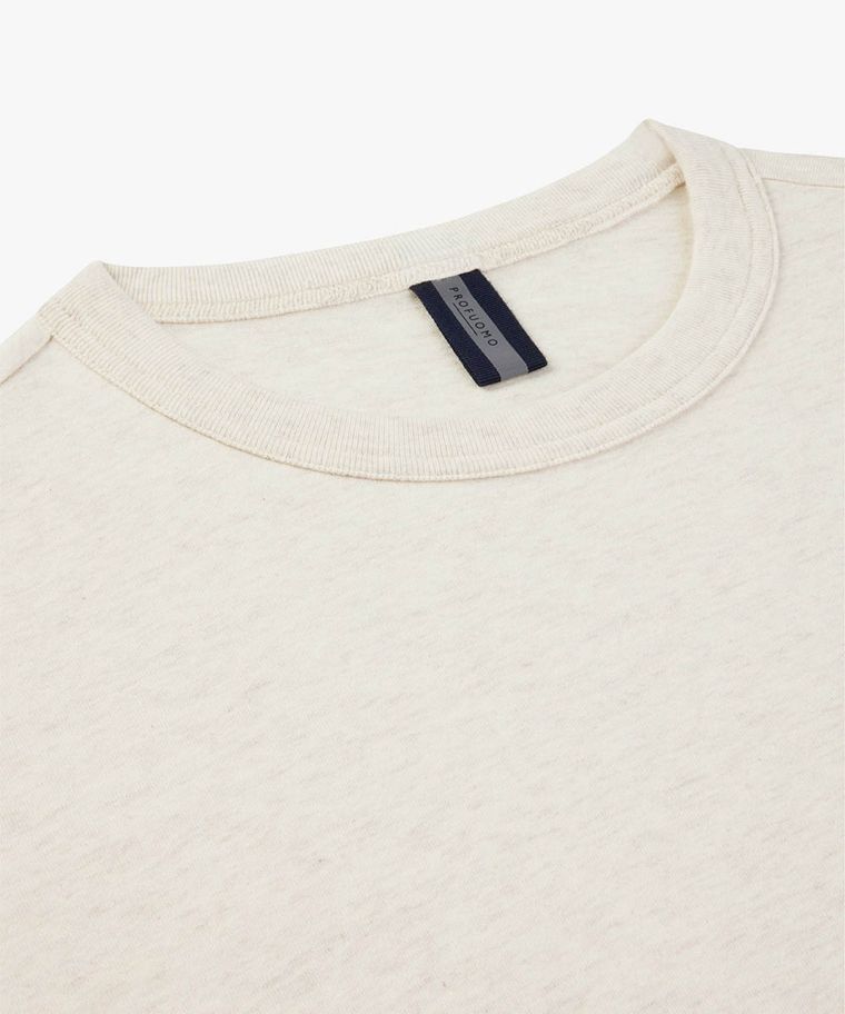 Profuomo Beige Melange Longsleeve T-shirt