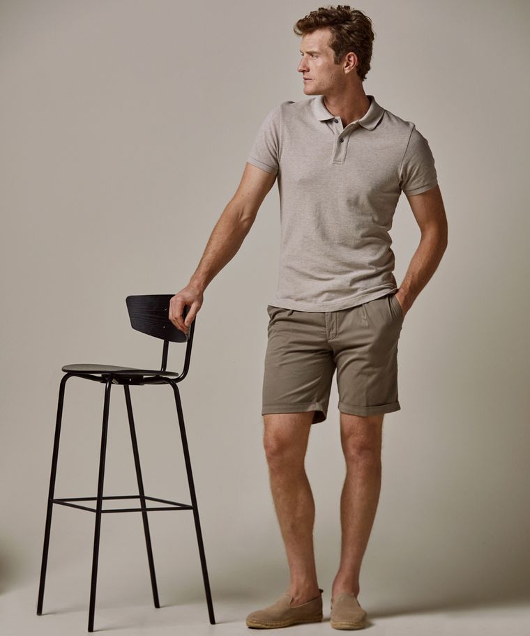 profuomo Beige pique polo