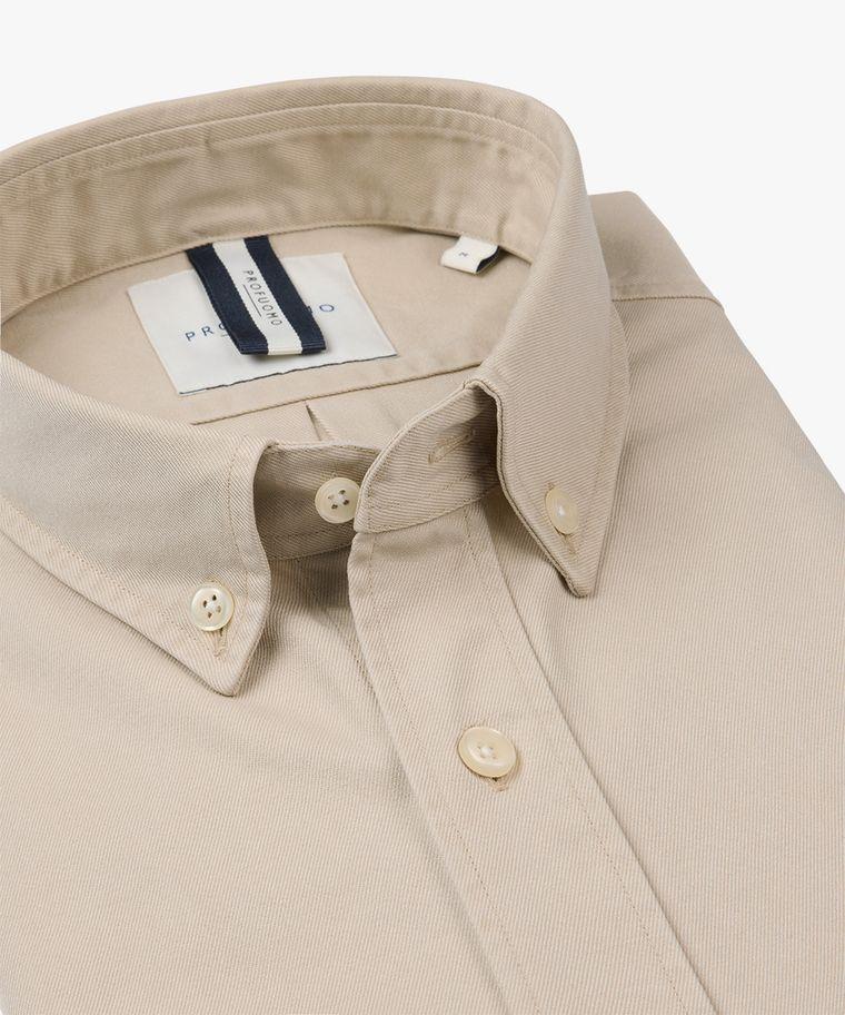 Profuomo Beige Relaxed Fit Overhemd