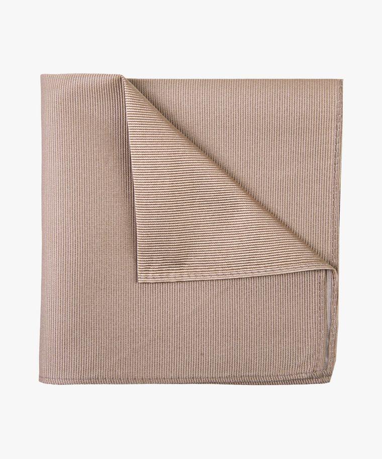 profuomo Beige uni zijden pochet