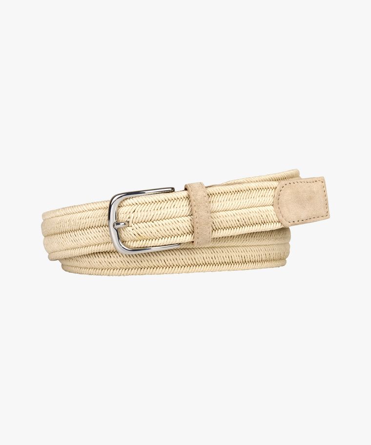 profuomo Beige waxed elastische riem